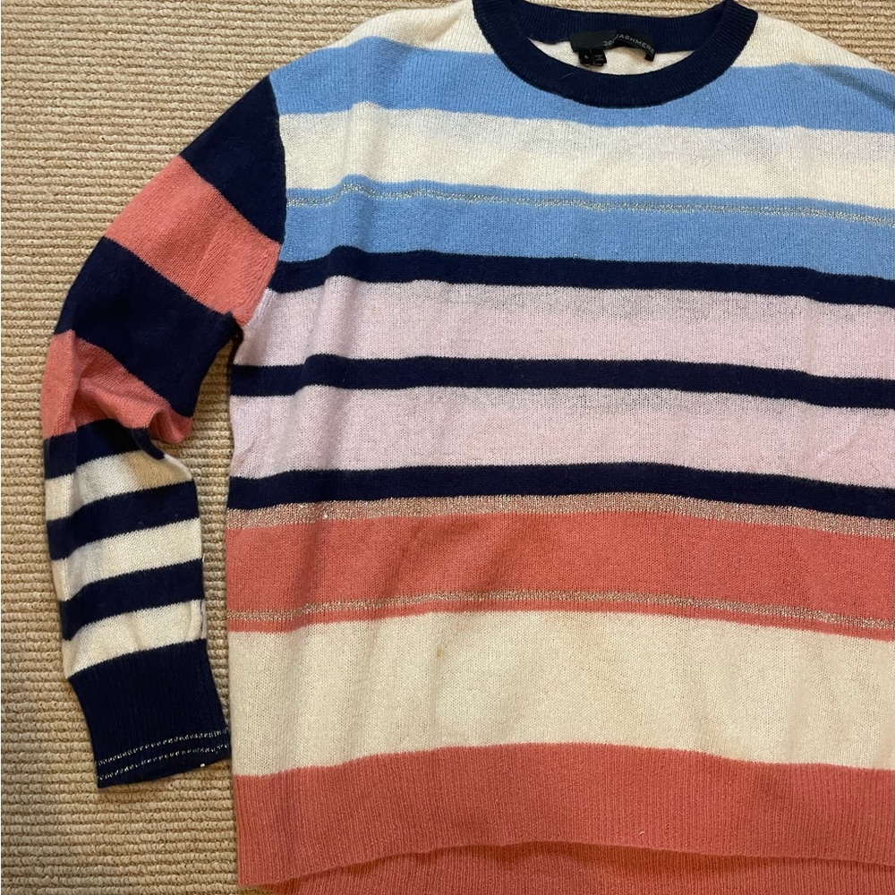 360 Cashmere Multicolor Striped Sweater - Picture 4 of 11